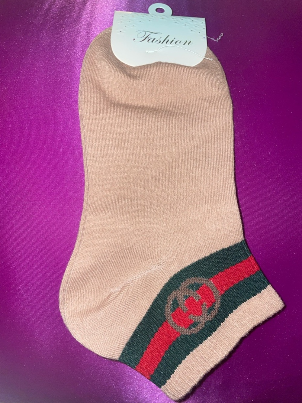 Fashion Beige Ankle Socks